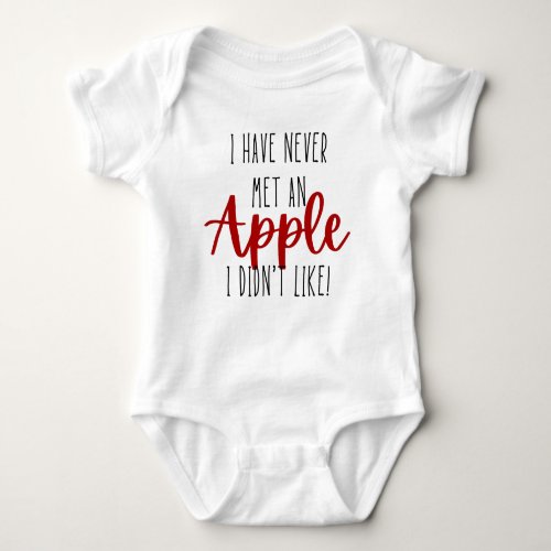 Cute Apple Baby Bodysuit