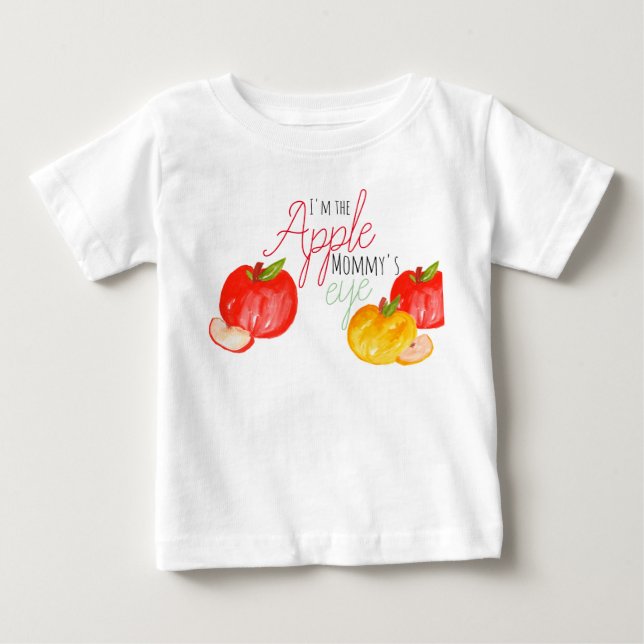 Cute apple baby shirt kid birthday party tshirt (Front)