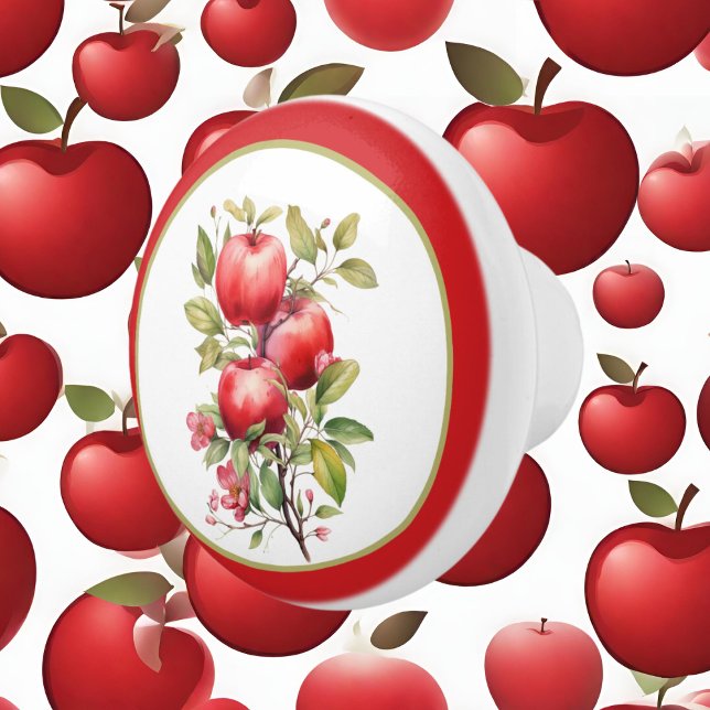 Cute apple fruit kitchen  ceramic knob (Creator Uploaded)