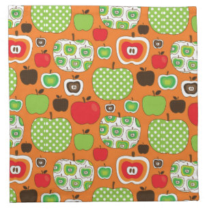 Cute apple illustration pattern cloth napkin