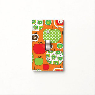 Cute apple illustration pattern light switch cover