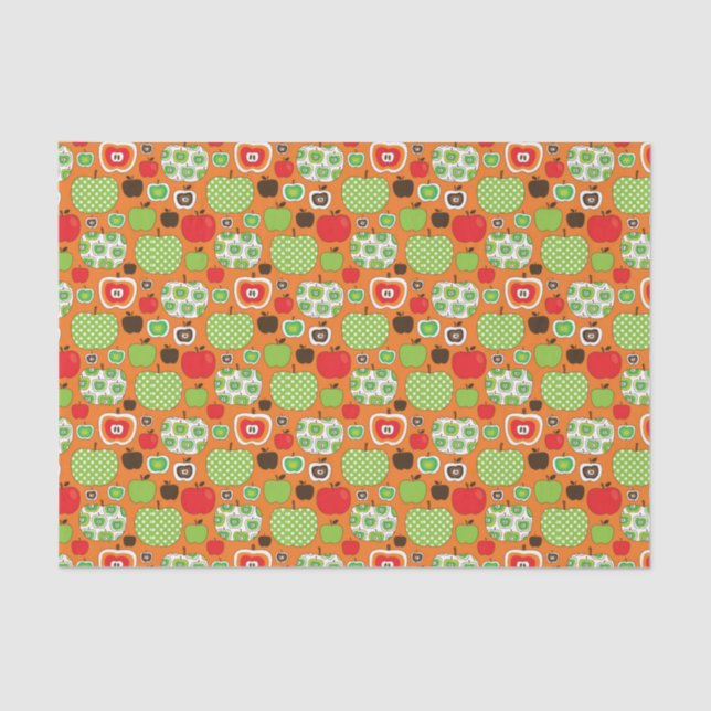 Cute apple illustration pattern tissue paper (Front)