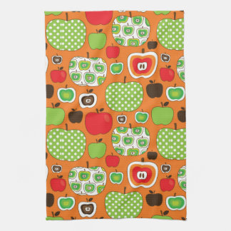 Cute apple illustration pattern towel