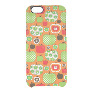 Cute apple illustration pattern clear iPhone 6/6S case
