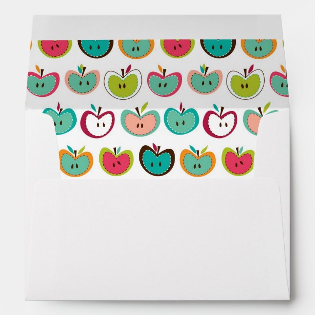 Cute apple pattern envelope (Back (Bottom))
