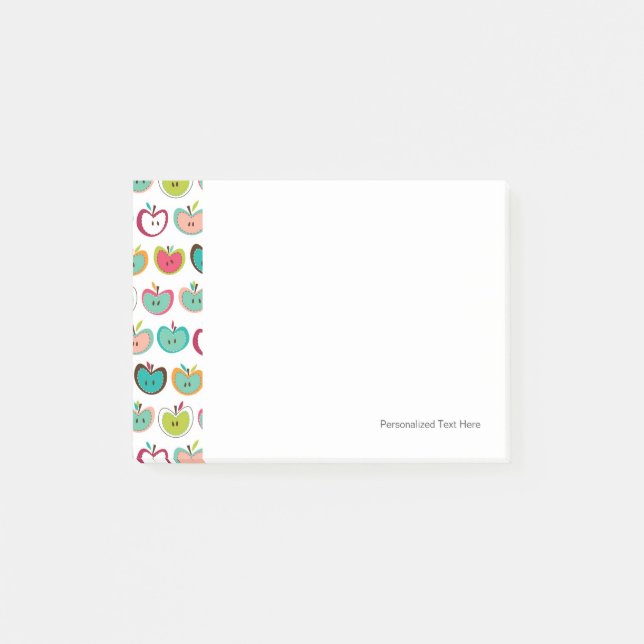 Cute apple pattern post-it notes (Front)