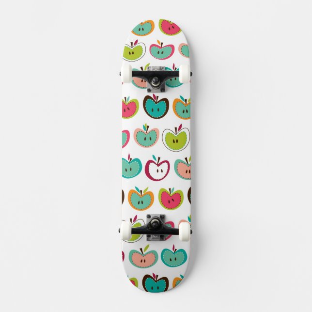 Cute apple pattern skateboard (Front)