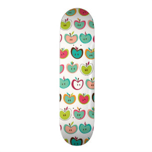 Cute apple pattern skateboard