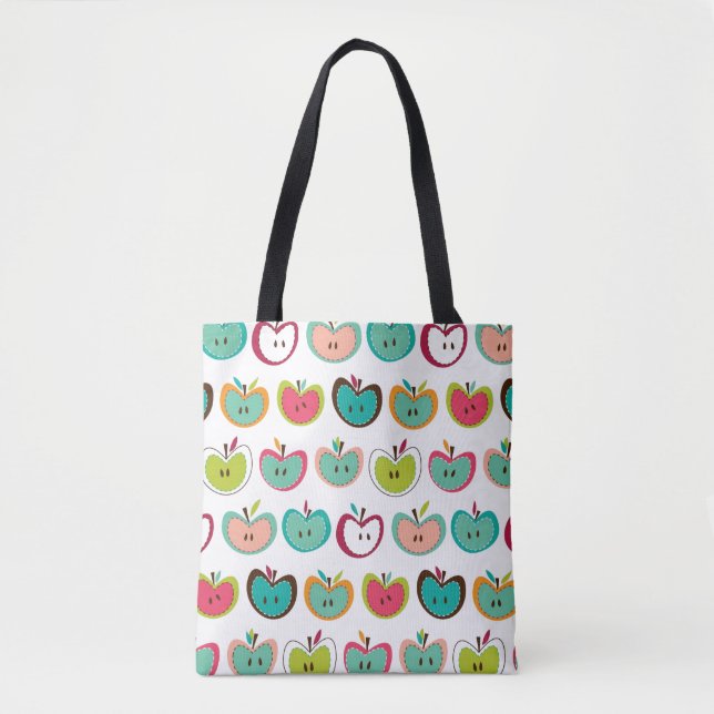 Cute apple pattern tote bag (Front)