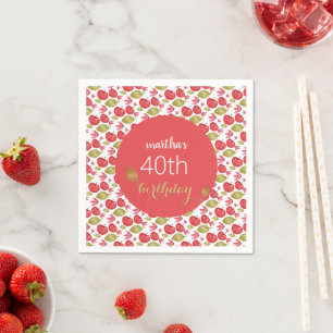 Cute Apple Pattern Watercolor Hand-painted Napkins