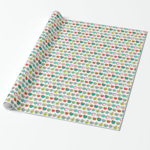 Cute apple pattern wrapping paper