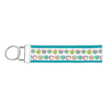 Cute apple pattern wrist keychain