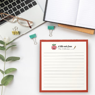 Cute Apple Pencil Teacher Appreciation Gift Notepad