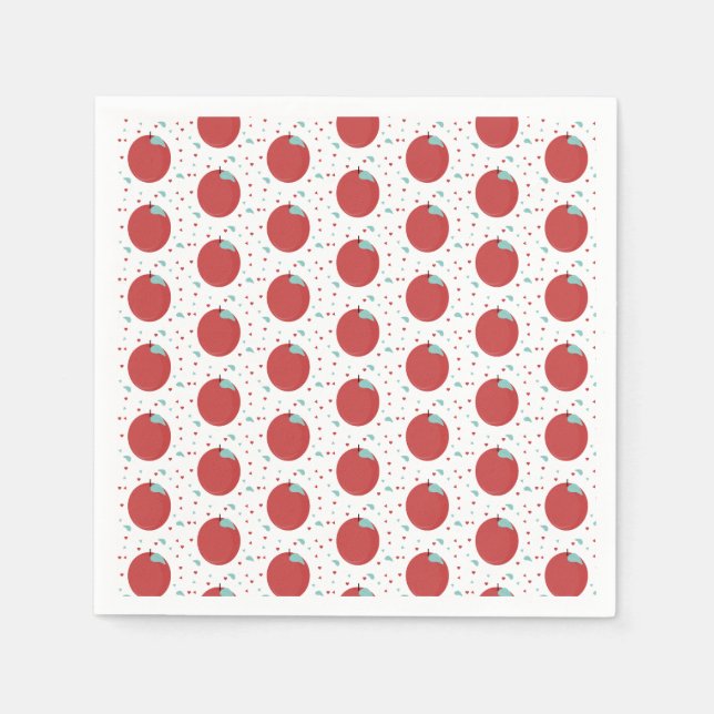 Cute Apple Picking Birthday Party Confetti Napkins (Front)