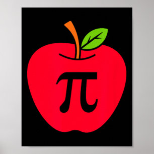 Cute Apple Pie Happy Pi Day Math Teacher  Poster