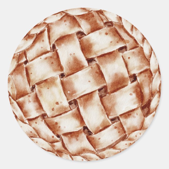 cute apple pie lovers classic round sticker (Front)