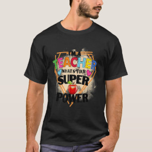 Cute Apple  Teacher Quote Happy First Day Of Schoo T-Shirt