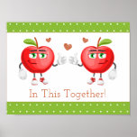 Cute Apple Thumbs Up In This Together Classroom Poster