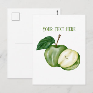 Cute apple vendors customizable postcard