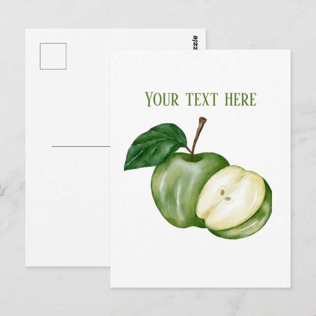 Cute apple vendors customizable  postcard (Front/Back)