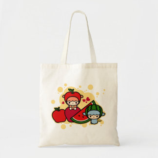 Cute apple watermelon and kawaii pet tote bag