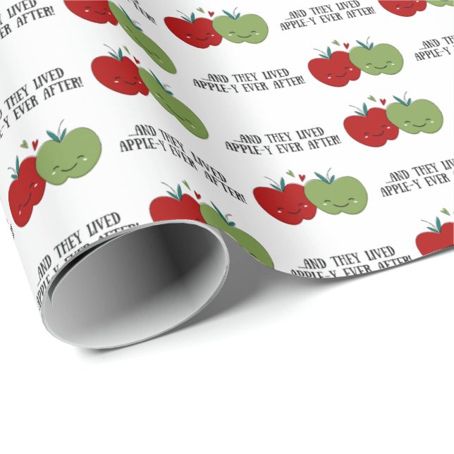 Cute Apple Wrapping Paper (Roll Corner)