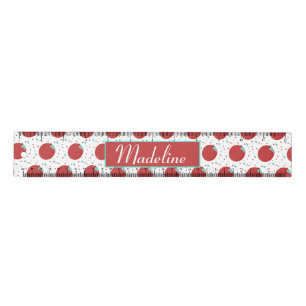 Cute Apples Confetti Name Ruler