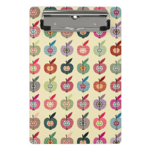 Cute Apples in Retro Style Mini Clipboard