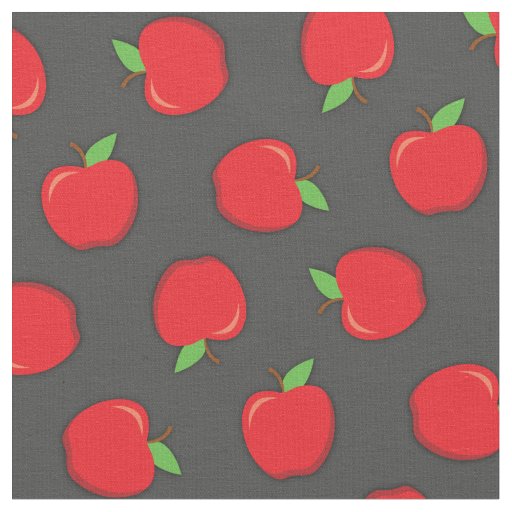 Cute Apples School Supplies Teacher Fabric