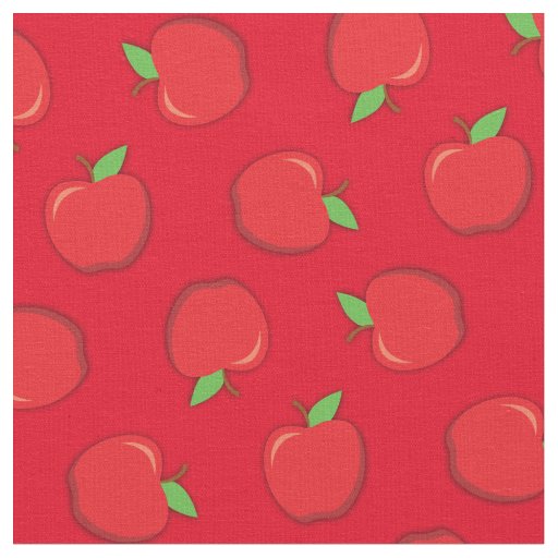 Cute Apples School Supplies Teacher Fabric