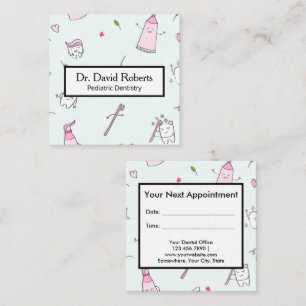 Cute Appointment Pediatric Dentistry Card