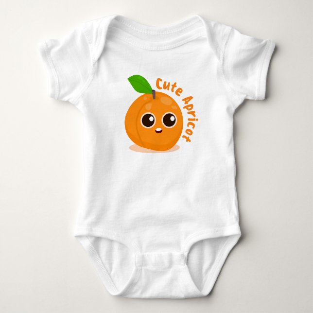 Cute apricot  baby bodysuit (Front)