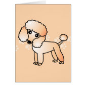 Cute Apricot  Poodle Cartoon (Front)