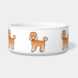 Cute Apricot Toy Poodle Dogs Bowl