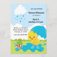 Cute April Showers Invitation