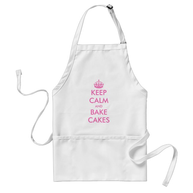 Cute apron for women | Keep calm and bake cakes (Front)