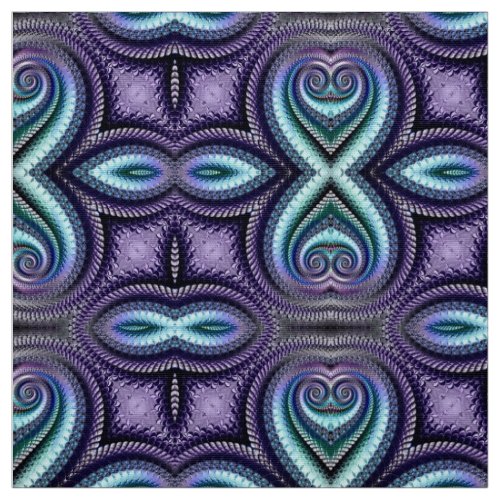 CUTE  Aqua Black Purple  Attractive Fabric