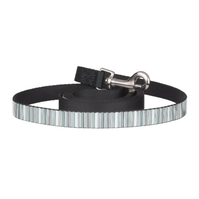 Cute aqua gray stripes pet leash (Hook)
