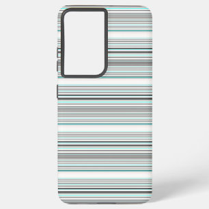 Cute aqua gray stripes samsung galaxy s21+ case