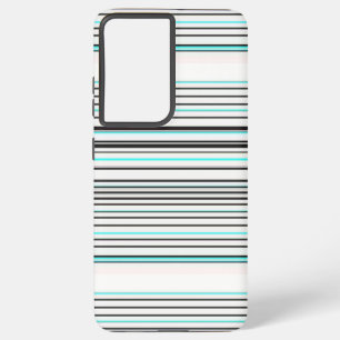 Cute aqua gray stripes samsung galaxy s21 ultra case