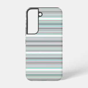 Cute aqua gray stripes samsung galaxy s22 case