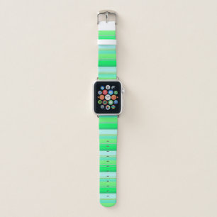 Cute aqua green stripes apple watch band