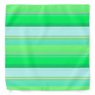 Cute aqua green stripes bandana