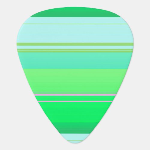 Cute aqua green stripes guitar pick