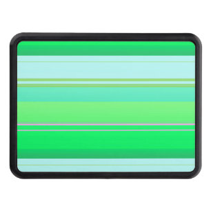 Cute aqua green stripes hitch cover