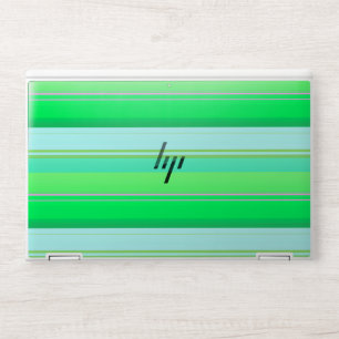 Cute aqua green stripes HP laptop skin