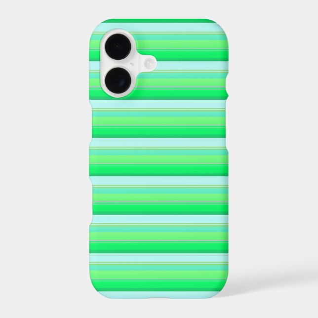 Cute aqua green stripes iPhone case (Back)