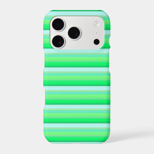 Cute aqua green stripes iPhone case (Back)