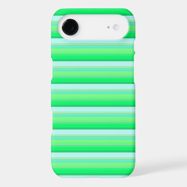 Cute aqua green stripes iPhone case (Back)