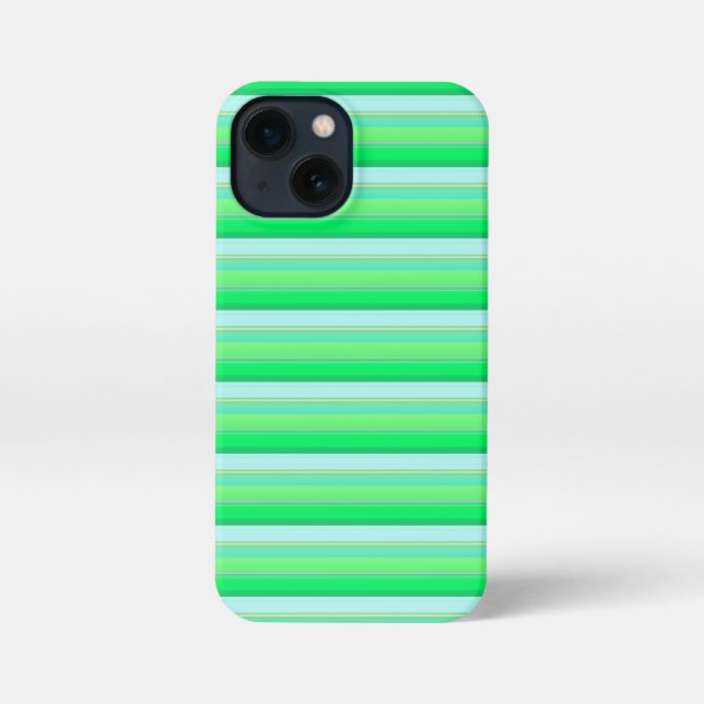 Cute aqua green stripes iPhone case (Back)